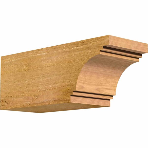 Ekena Millwork Pescadero Rough Sawn Rafter Tail, Western Red Cedar, 6"W x 6"H x 16"L RFT06X06X16PEC00RWR - main